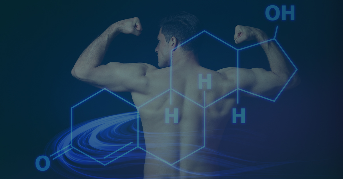 Muscular back and molecule symbols